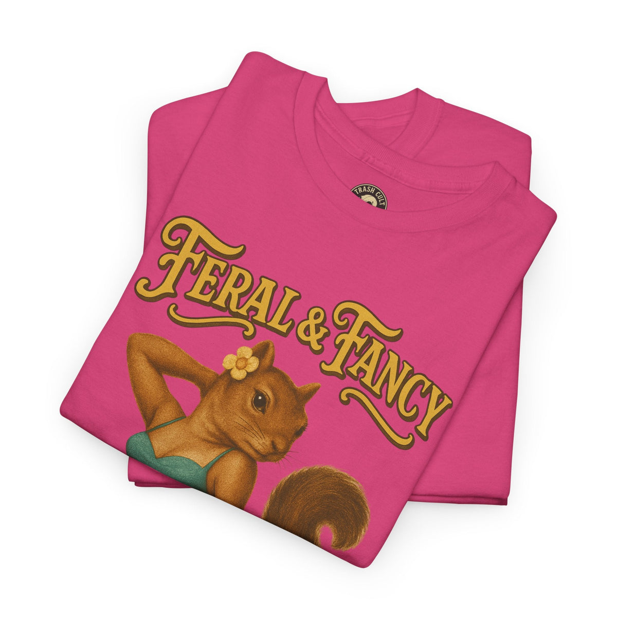 Feral & Fancy Pin-Up Squirrel Shirt – Vintage 1950s Style | Trash Cult Supply Co | Gildan 5000