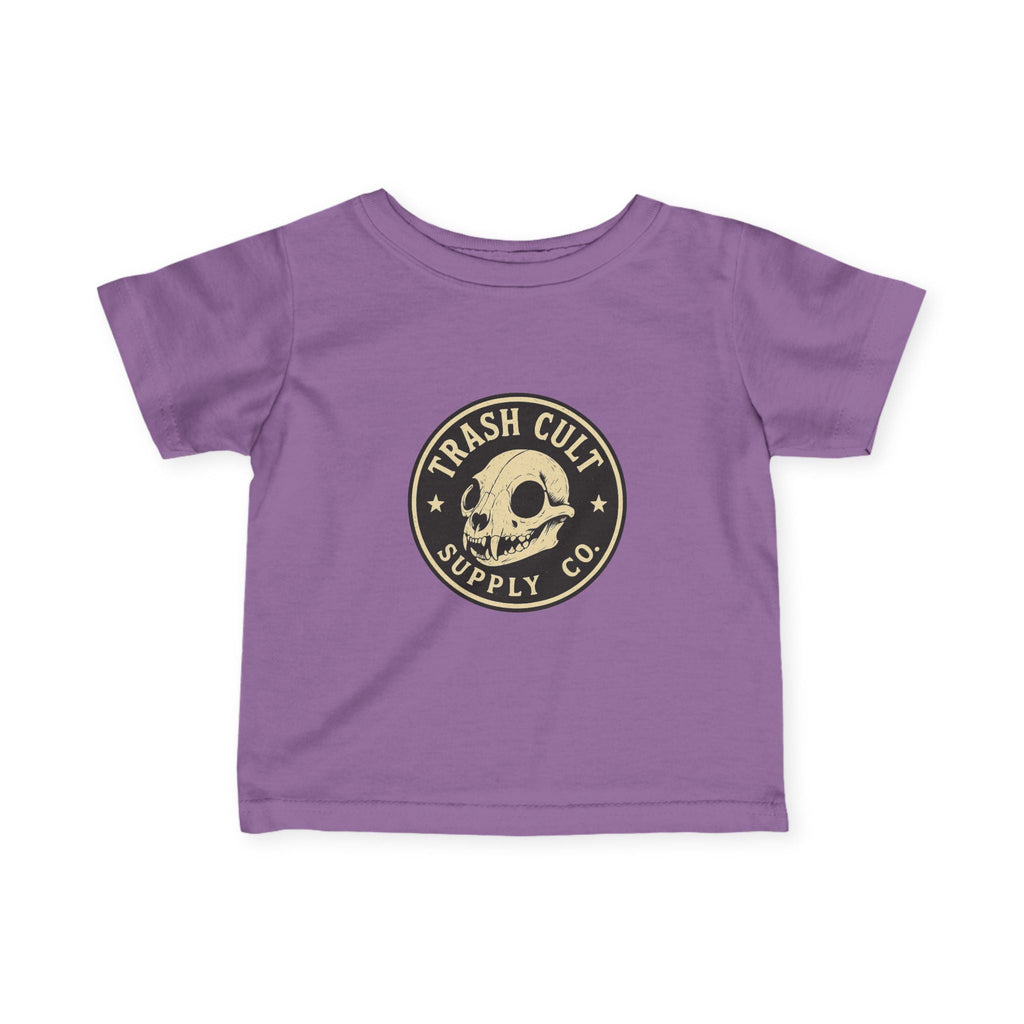 Trash Cult Skull Infant Tee, Baby T-Shirt, Unisex Baby Top, Cute Skull Baby Clothes, Edgy Infant Apparel, Trendy Newborn Gift