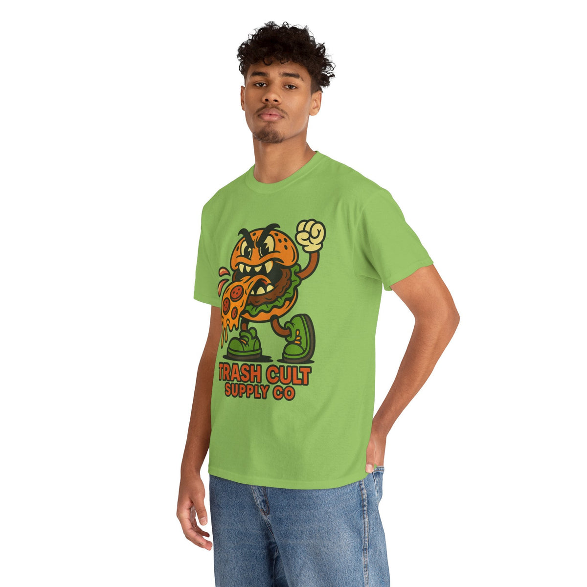 Angry Burger Pizza Spitter Tee – Trash Cult Supply Co | Gildan 5000 Shirt