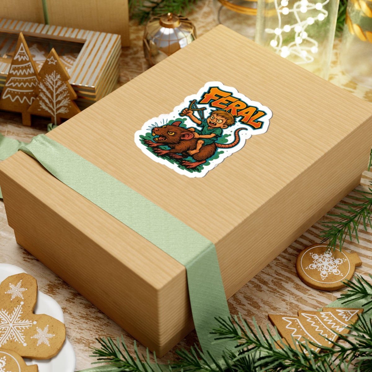 Feral Kids Stickers, Playful Vinyl Decals, Fun Artwork for Laptops, Totes, and Gifts, Unique Illustrations for Kids' Rooms