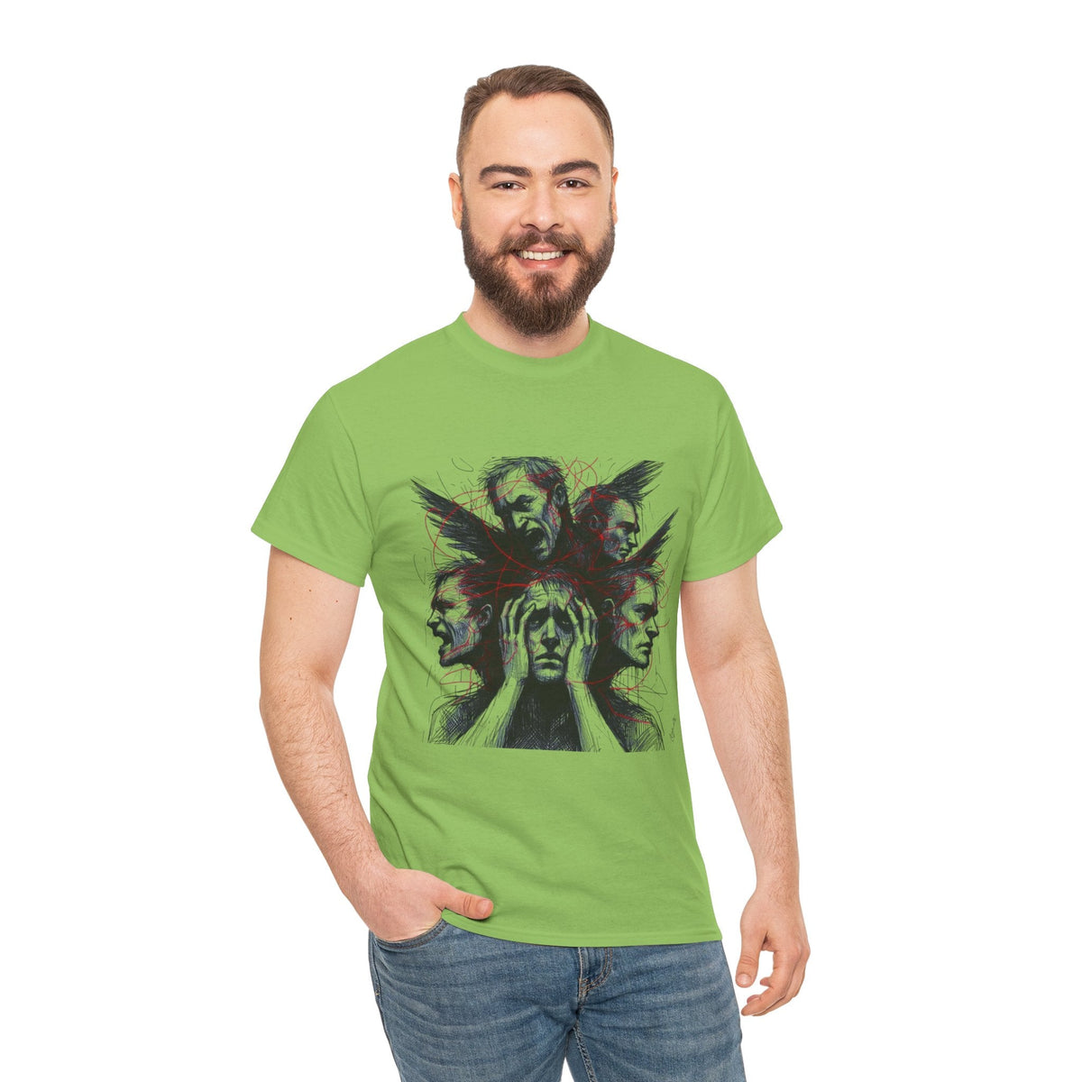 Xian Allen x Trash Cult Shirt – “Loud Inside My Head” | Dark Illustrative Art Tee