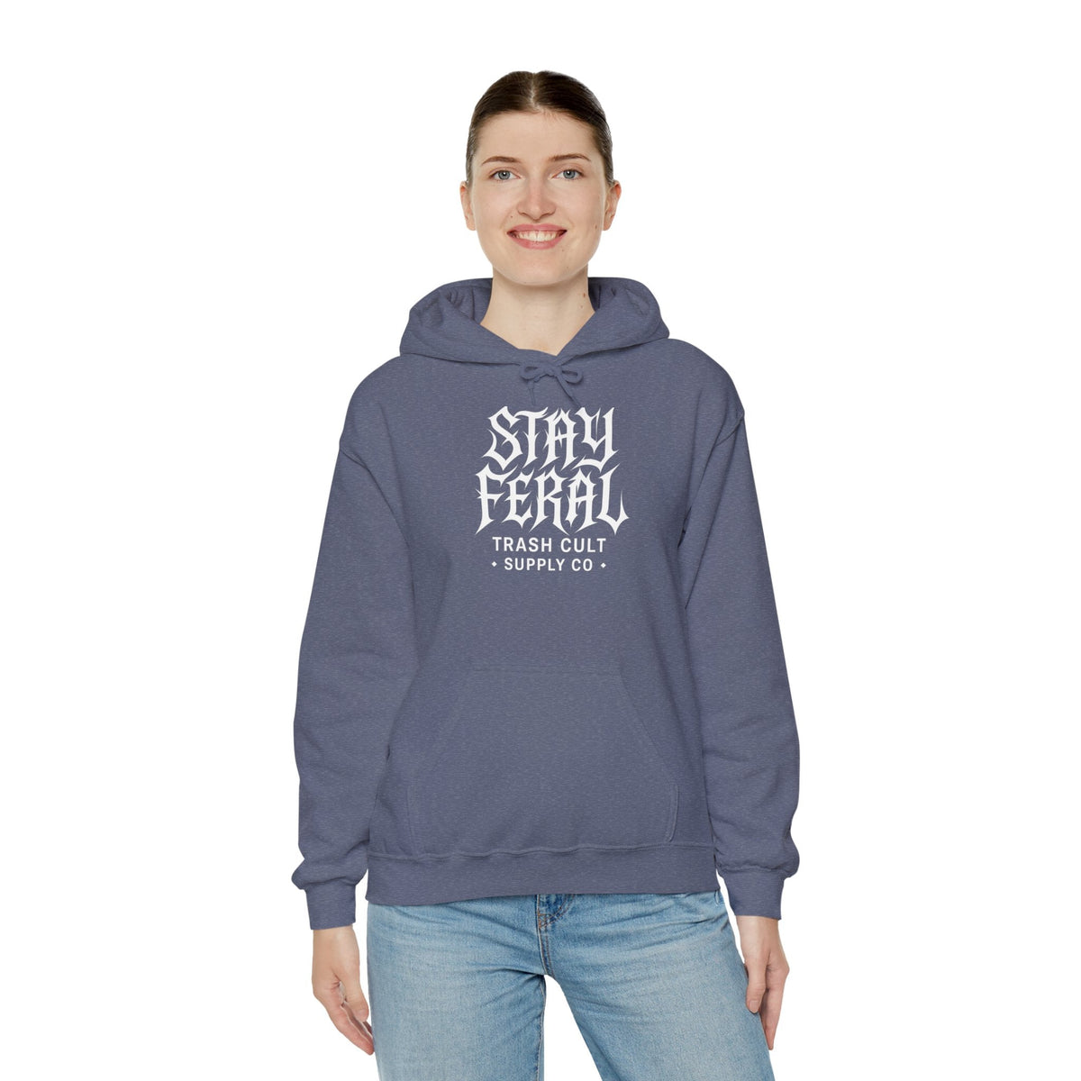 Stay Feral Gothic Hoodie – Trash Cult Supply Co Unisex Pullover
