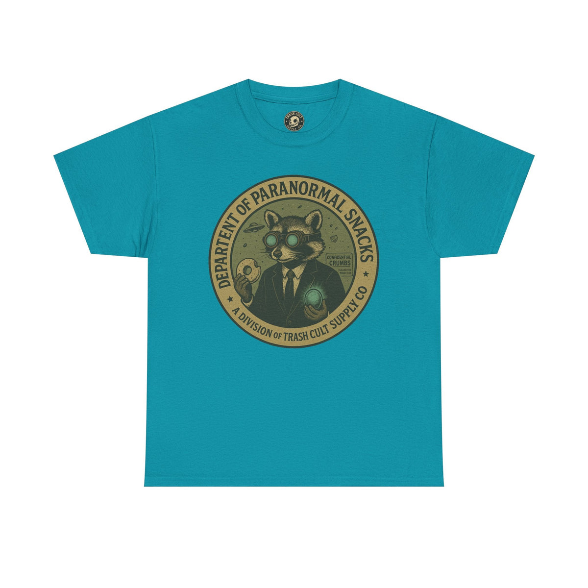 Department of Paranormal Snacks Shirt – Trash Cult Supply Co – Vintage Cryptid Division Tee – Gildan 5000