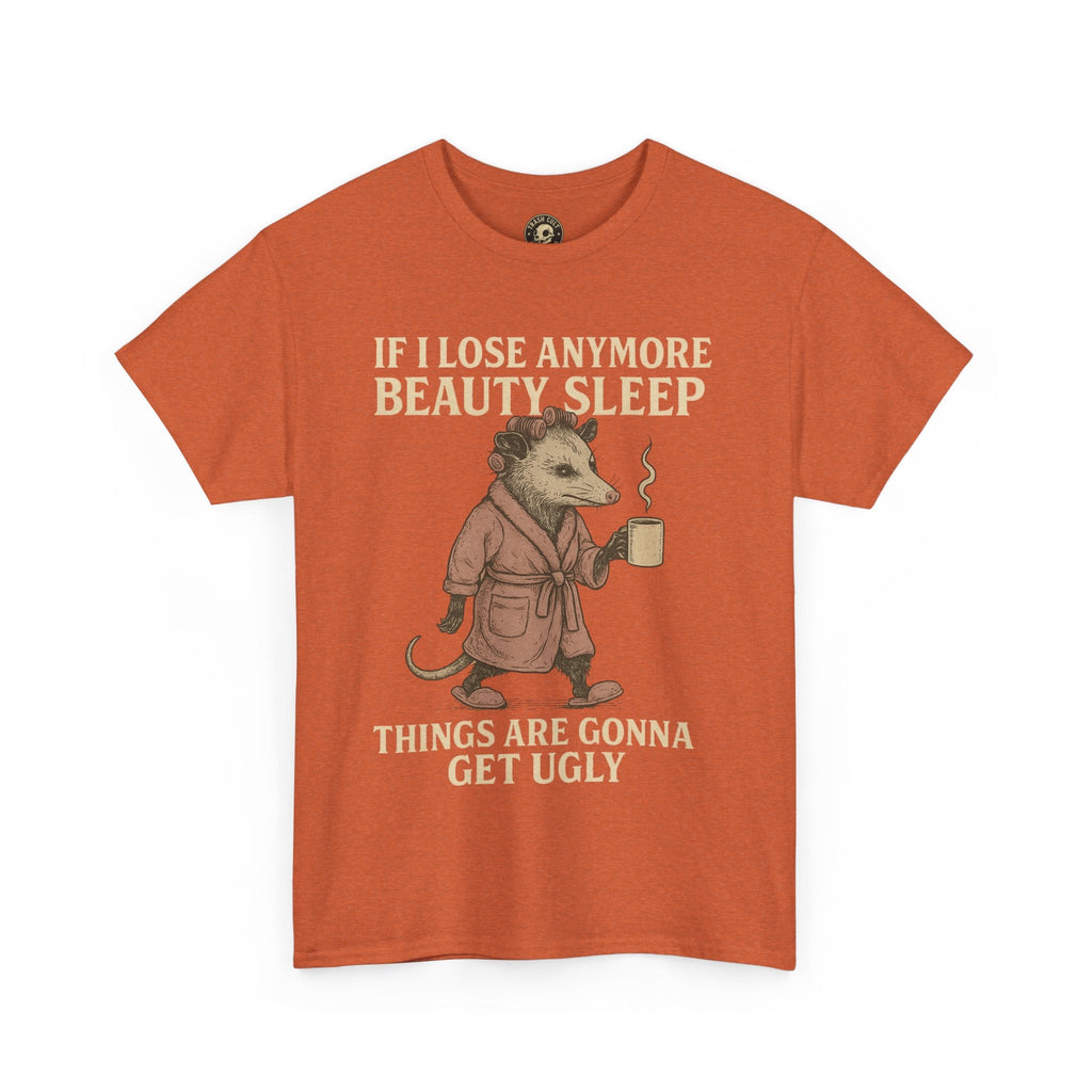 Funny Unisex Heavy Cotton Tee - "If I Lose Anymore Beauty Sleep, Things Are Gonna Get Ugly" - Gift, Sleepwear, Humor, Casual Wear, [...]
