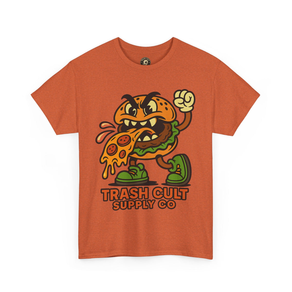Angry Burger Pizza Spitter Tee – Trash Cult Supply Co | Gildan 5000 Shirt