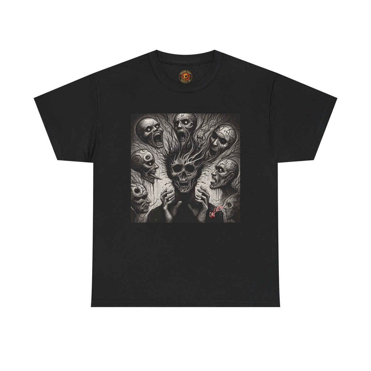 Xian Allen x Trash Cult Shirt – “Voices in the Void” | Horror Skull Scream T-Shirt