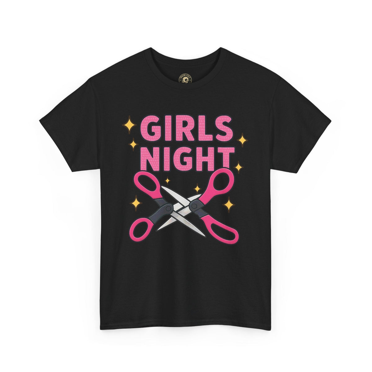 Funny Girls Night Shirt – Lesbian Humor Tee – Pink Scissors Graphic on Gildan 5000