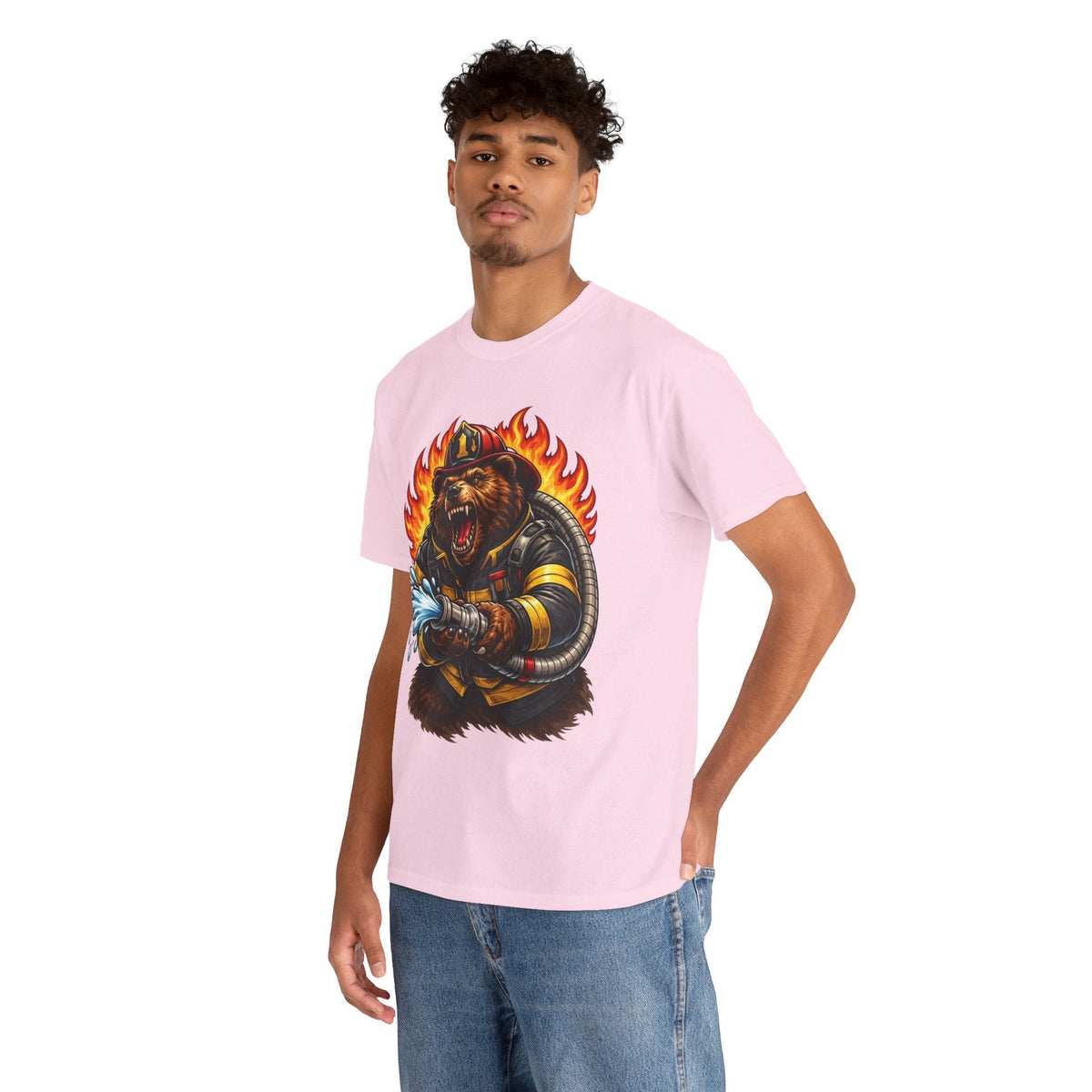 Firefighter Bear T-Shirt – Brave Fireman Graphic Tee