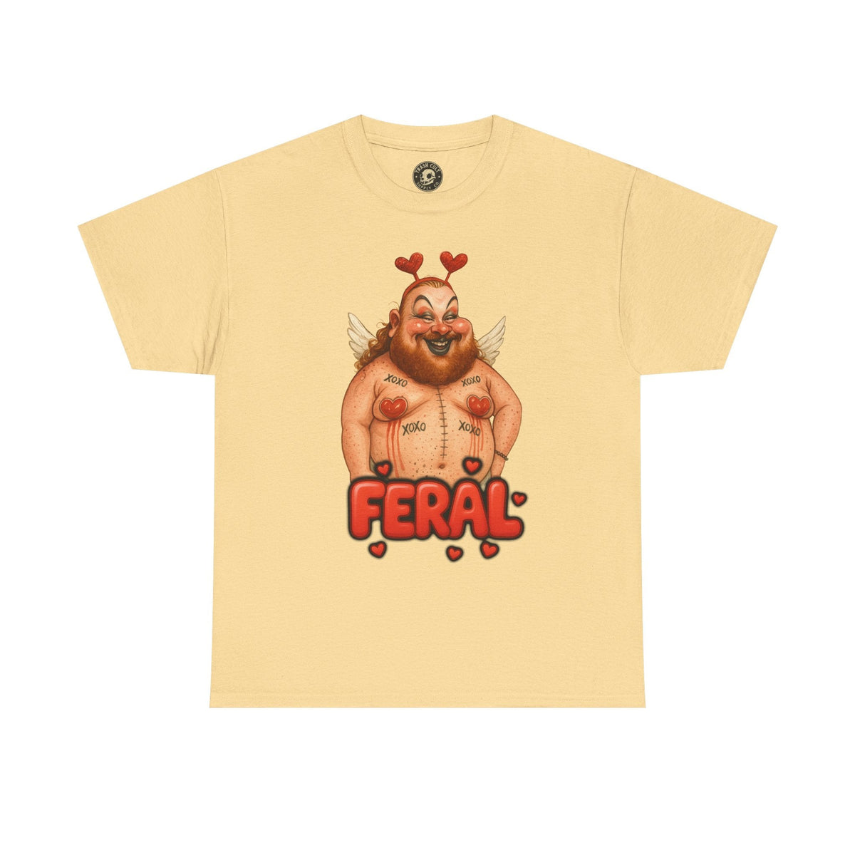 Feral Cupid Macabre Valentine Shirt | Fun Graphic Shirt, Quirky Gift, Casual Wear, Valentine's Apparel, Trendy Statement Top
