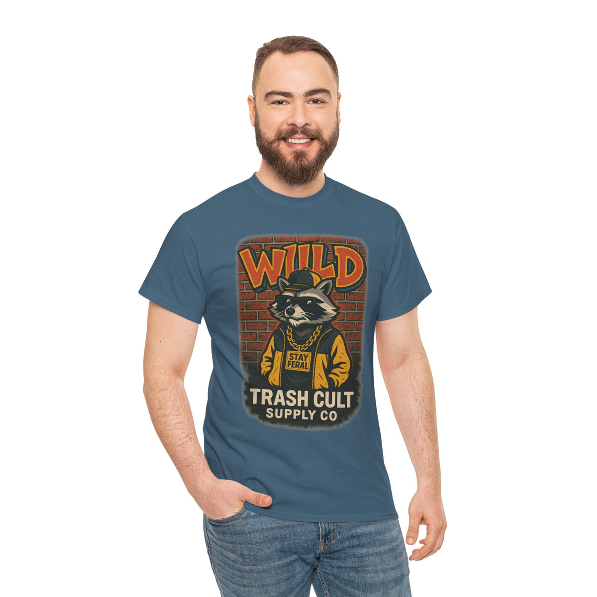 Wild Trash Cult Unisex Tee, Retro Animal T-Shirt, Graphic Tee, Eco-Conscious Apparel, Gift for Nature Lovers, Casual Streetwear