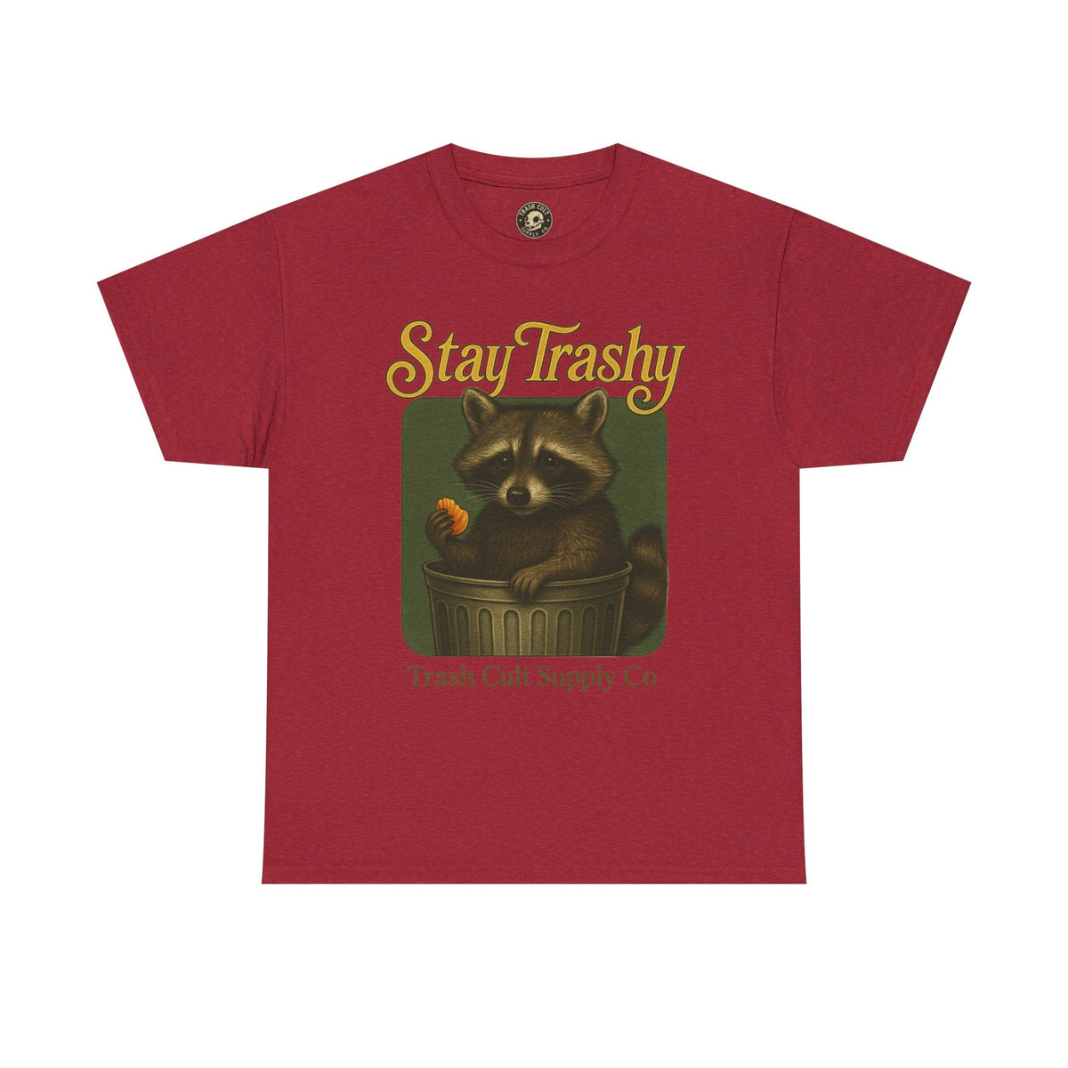 Stay Trashy Raccoon T-Shirt – Vintage-Style Cute Trash Panda | Trash Cult Supply Co | Gildan 5000