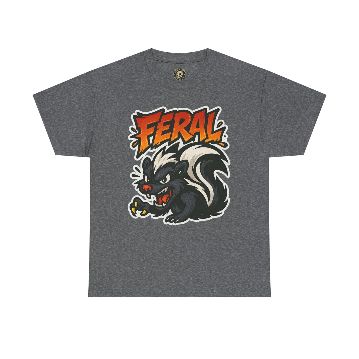 Feral  Skunk Graphic Tee, Cool T-Shirt, Streetwear Style, Unique Gift, Animal Lover Apparel, Fun Casual Wear