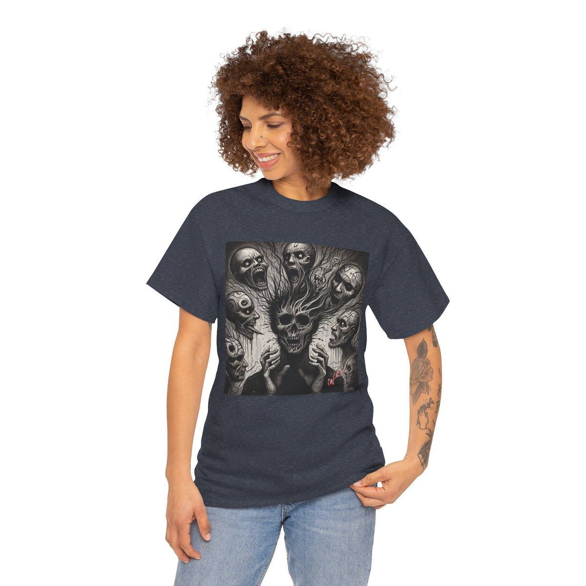 Xian Allen x Trash Cult Shirt – “Voices in the Void” | Horror Skull Scream T-Shirt