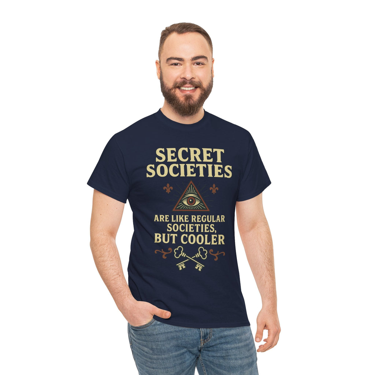 Secret Societies Shirt – Illuminati Eye Graphic Tee – Gildan 5000 Soft Cotton – Trash Cult Vintage Design