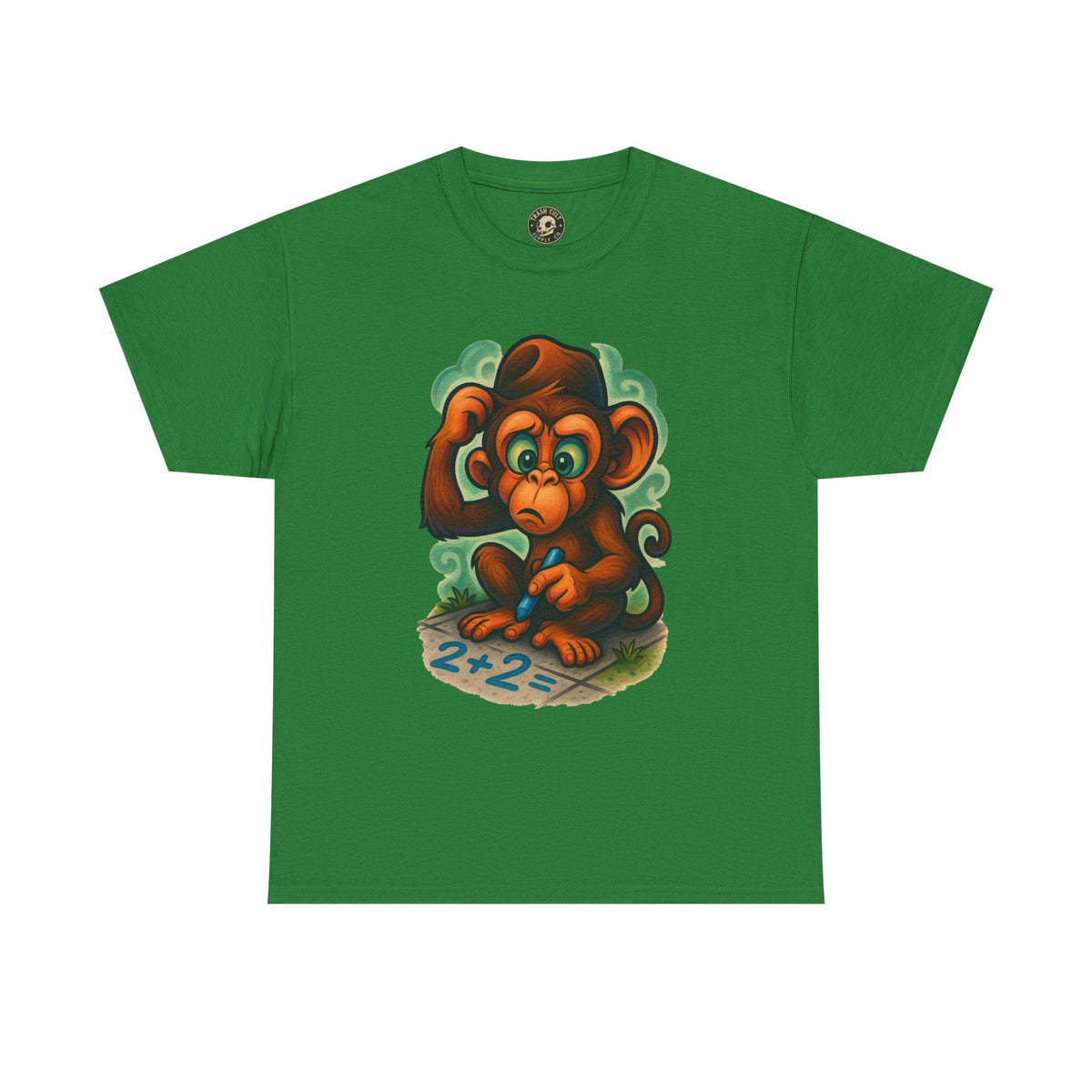 Confused Monkey Math Shirt – Funny Thoughtful Graphic Tee | Unisex Gildan 5000