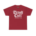 Trash Cult Gothic Logo Shirt – White Cyber Gothic Print on Gildan 5000