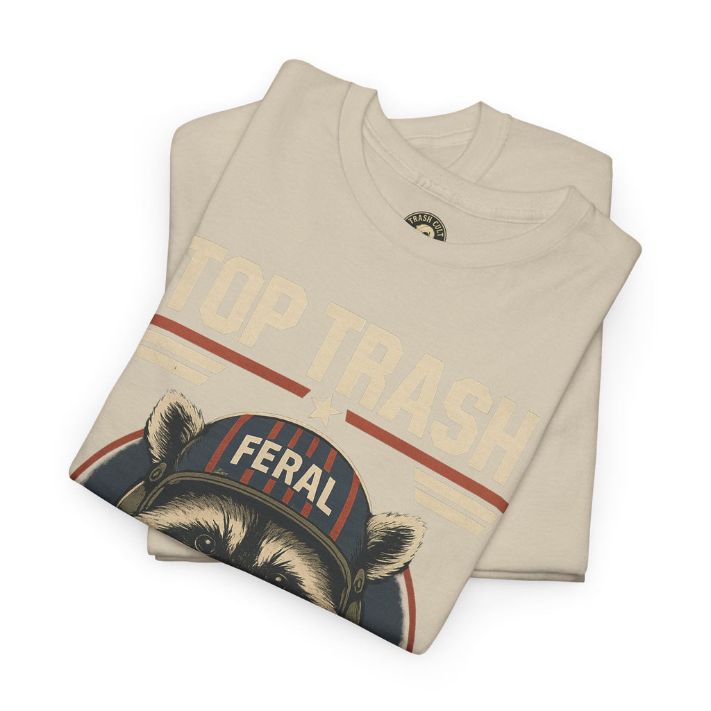 Feral Top Trash Raccoon Pilot Shirt – Trash Cult Supply Co. Parody Tee