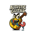 Autistic Guitar Kiss Cut Sticker – Bold Neurodivergent Art, Funny & Vibrant Music Design