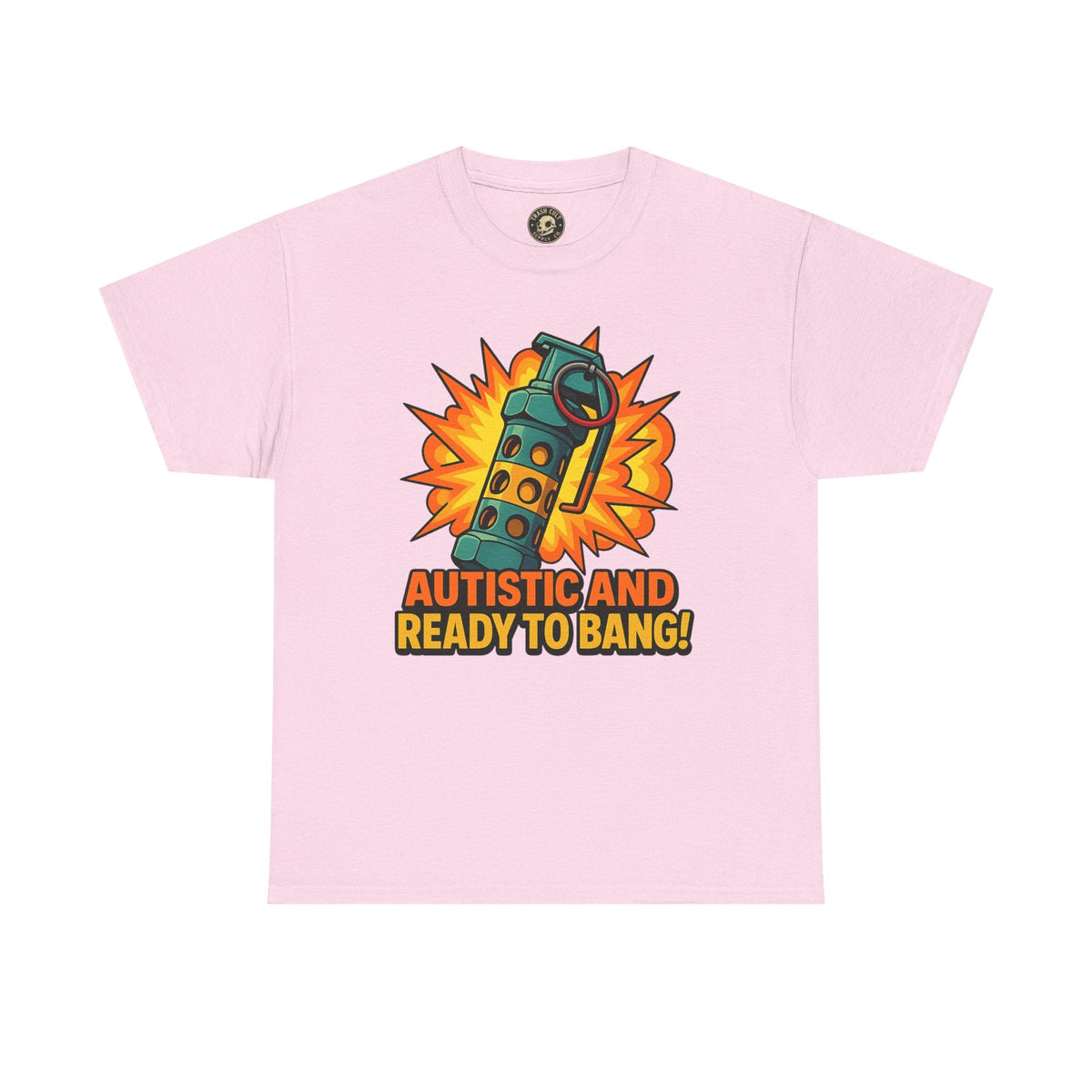 Autistic and Ready to Bang! Unisex Heavy Cotton Tee | Fun Graphic Tee, Autistic Pride, Gift for Autism Awareness, Casual Wear
