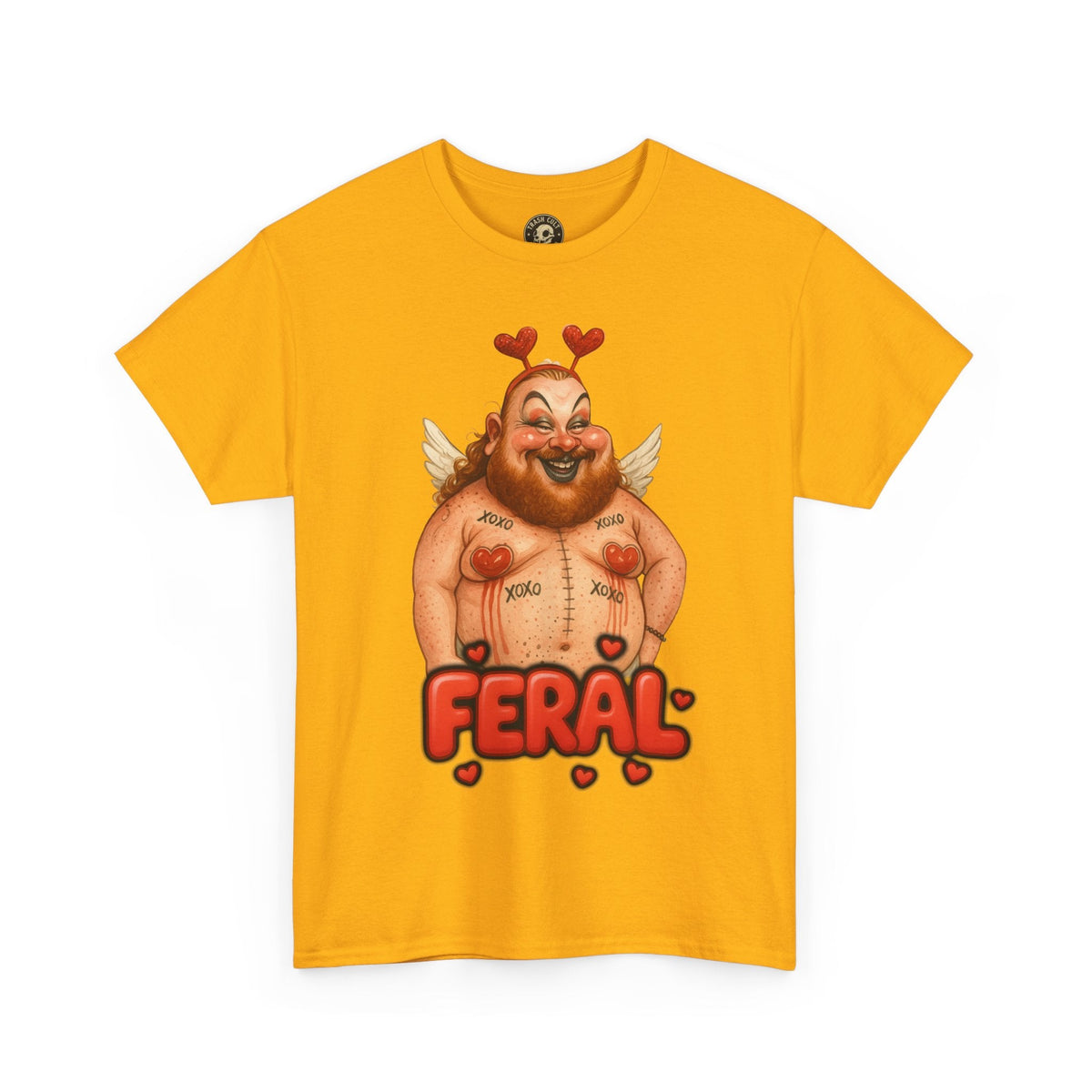 Feral Cupid Macabre Valentine Shirt | Fun Graphic Shirt, Quirky Gift, Casual Wear, Valentine's Apparel, Trendy Statement Top