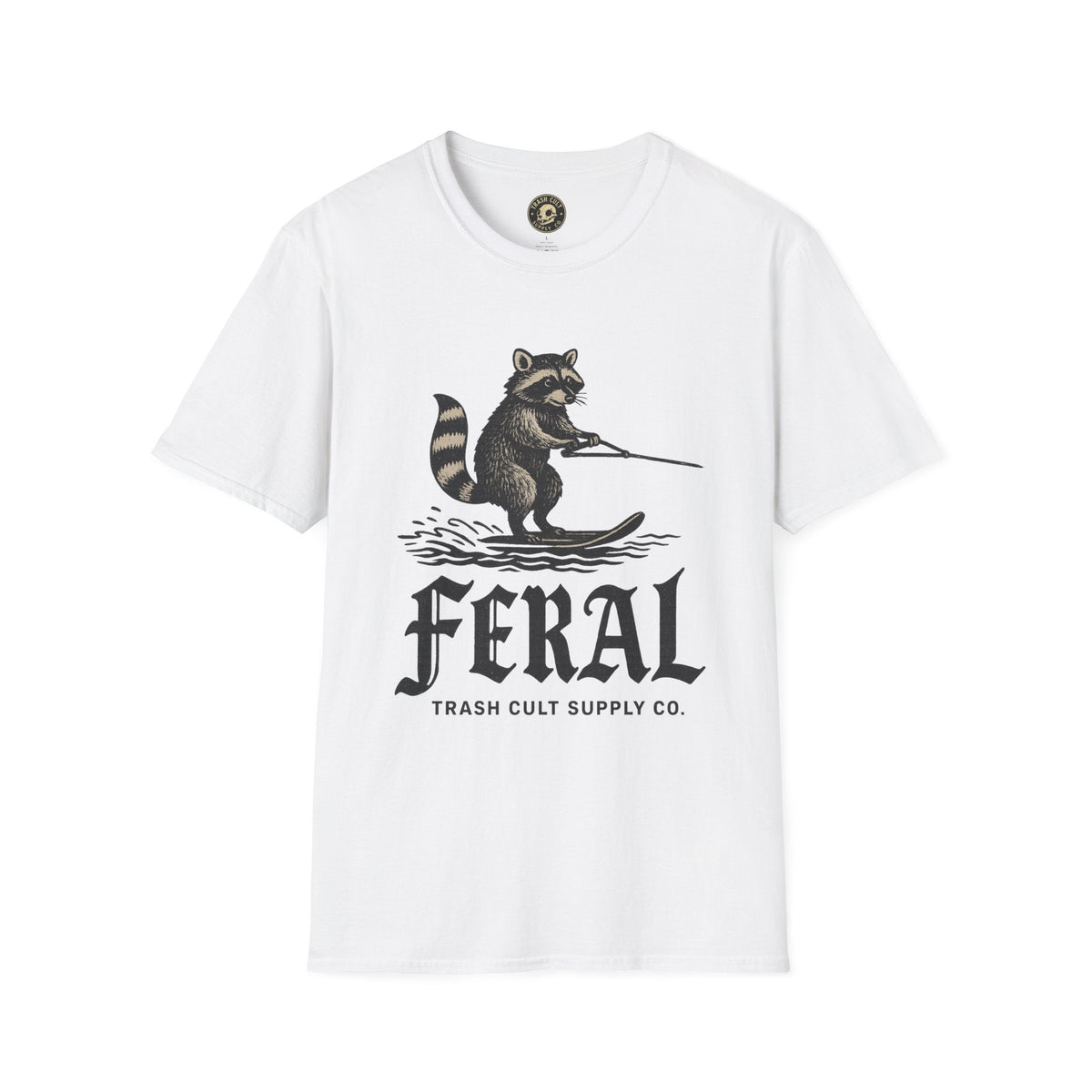 Feral Water Skiing Raccoon Vintage Shirt – Trash Cult Supply Co. | Gildan 2000 Softstyle