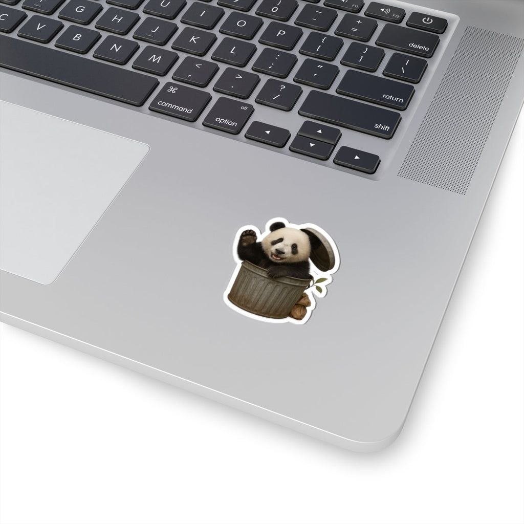 Cute Panda Trash Can Kiss-Cut Stickers, Animal Lover Decor, Fun Laptop Stickers, Cute Planner Stickers, Gift for Kids