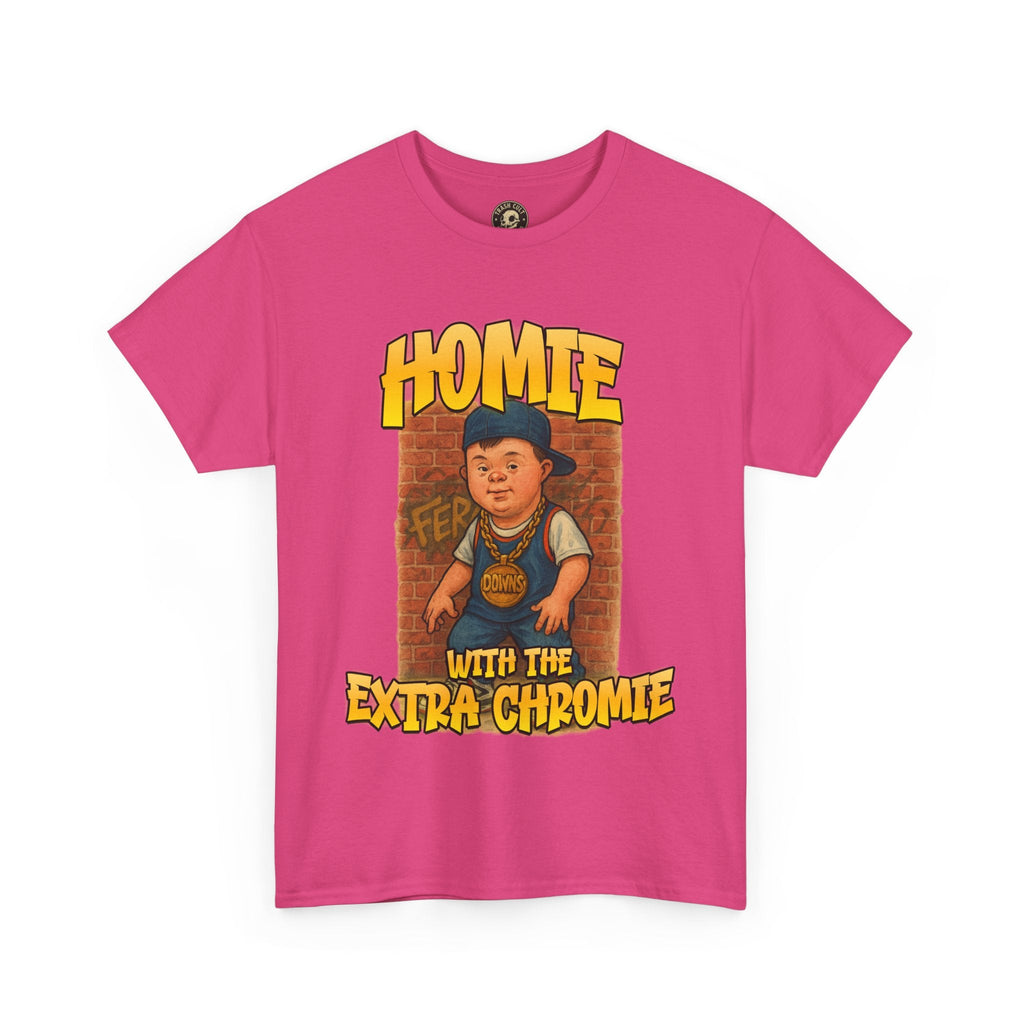 Homie with the Extra Chromie Shirt – Fun Supportive Tee for Down Syndrome Awareness – Gildan 5000