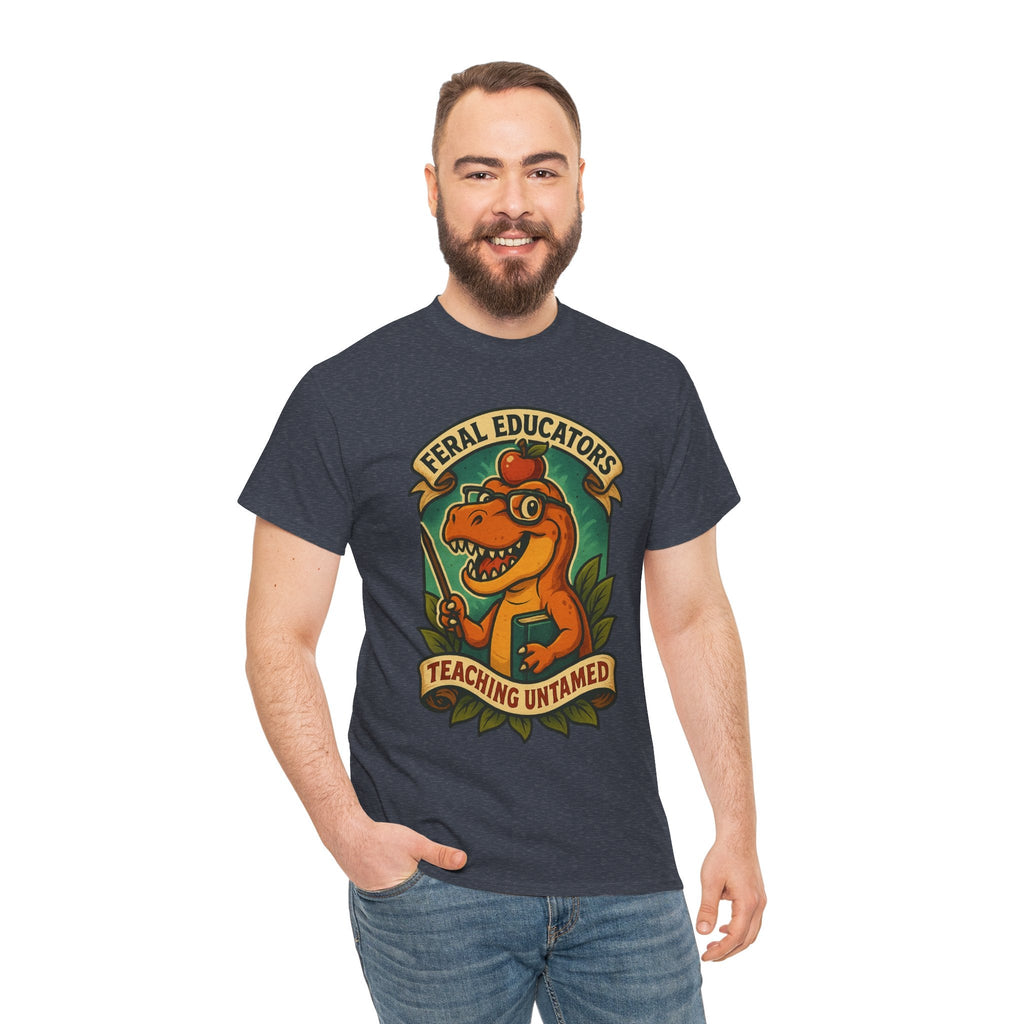 Feral Educators Tee, Fun Teacher Shirt, Unisex Cotton Tee, Gift for Educators, Classroom Apparel, Teacher Appreciation Day