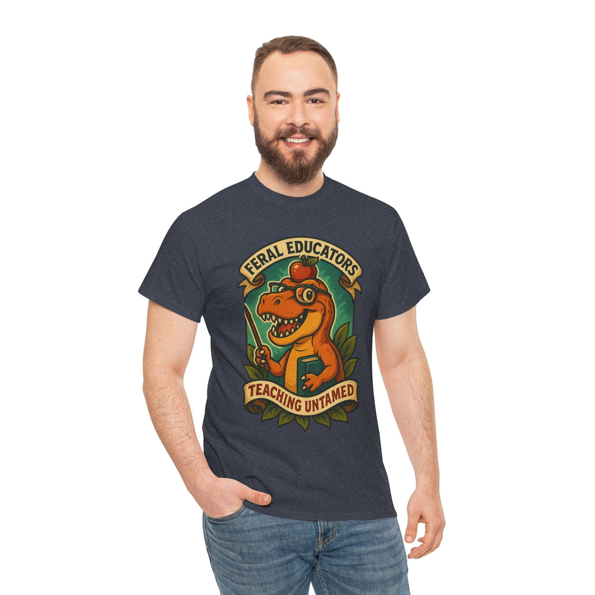 Feral Educators Tee, Fun Teacher Shirt, Unisex Cotton Tee, Gift for Educators, Classroom Apparel, Teacher Appreciation Day