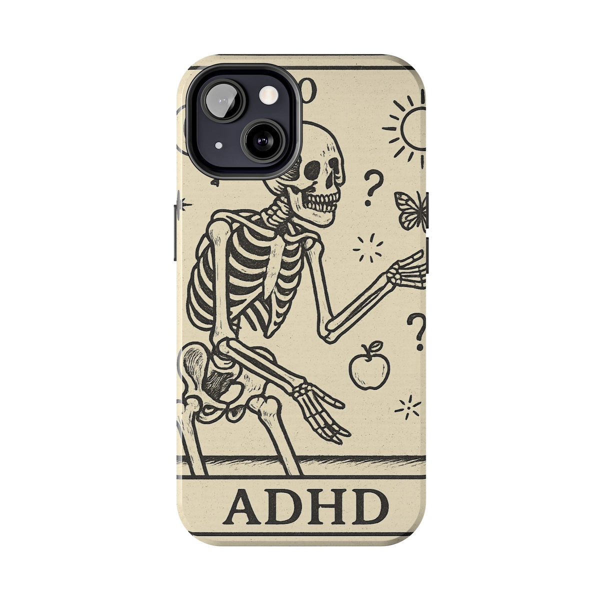 Skeleton ADHD Phone Cases, Unique Phone Cover, Funny ADHD Gift, Quirky Skeleton Design, Cool Accessories for Everyone