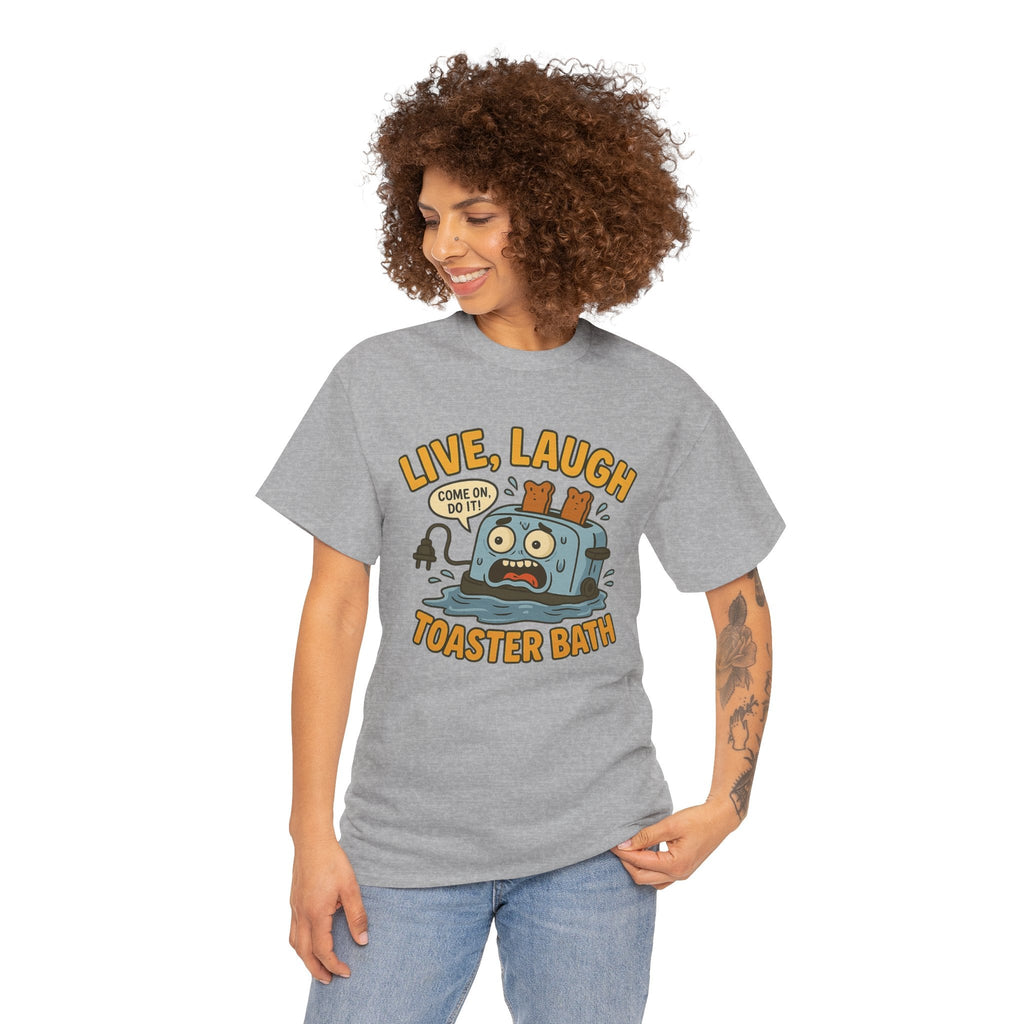 Funny Toaster Bath Tee, Humorous Unisex Shirt, Gift for Friends, Lightweight Cotton Tee, Birthday Party Outfit