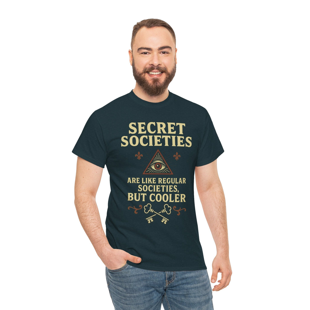 Secret Societies Shirt – Illuminati Eye Graphic Tee – Gildan 5000 Soft Cotton – Trash Cult Vintage Design