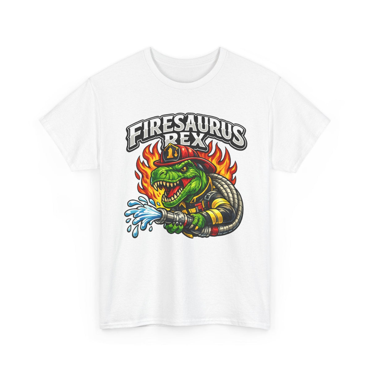 Firesaurus Rex T-Shirt — Funny Firefighter Dinosaur Tee