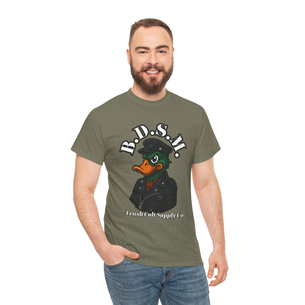 BDSM Mallard Duck Biker Shirt – Funny Biker Duck Tee on Gildan 5000