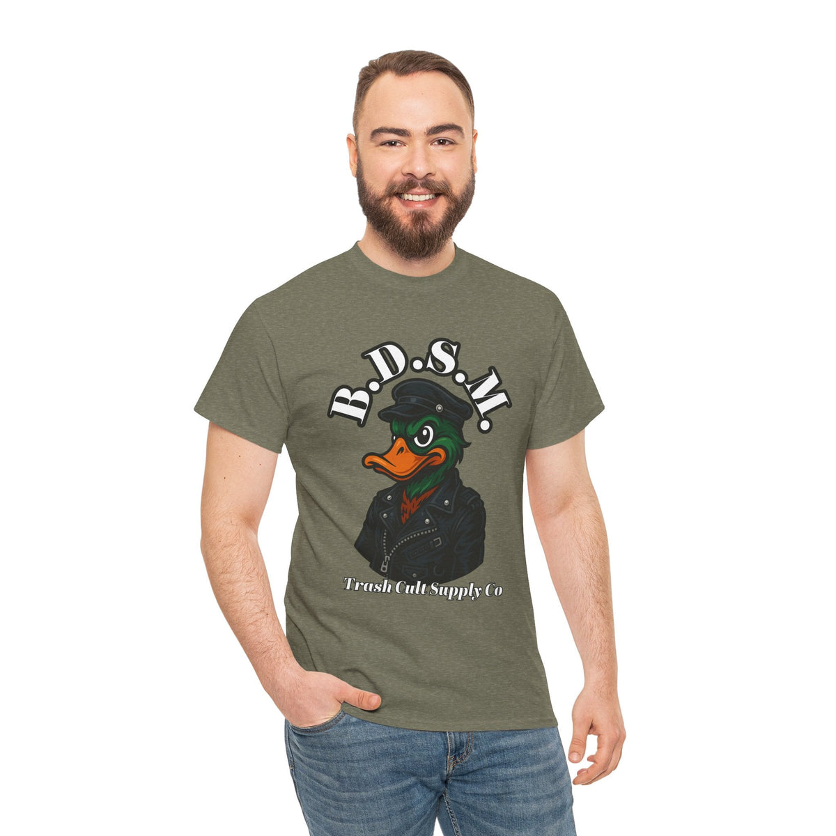 BDSM Mallard Duck Biker Shirt – Funny Biker Duck Tee on Gildan 5000