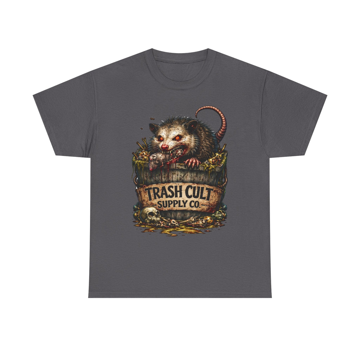 Opossum Trash Cult Tee — Vintage Grunge Wildlife Graphic T-Shirt