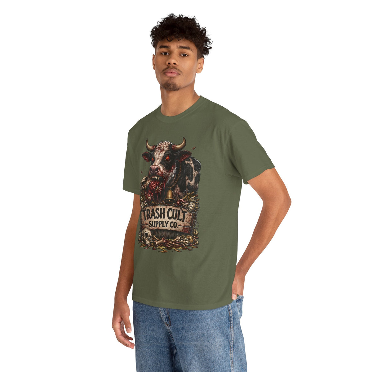 Trash Cult Supply Co. Cow Skull Tee