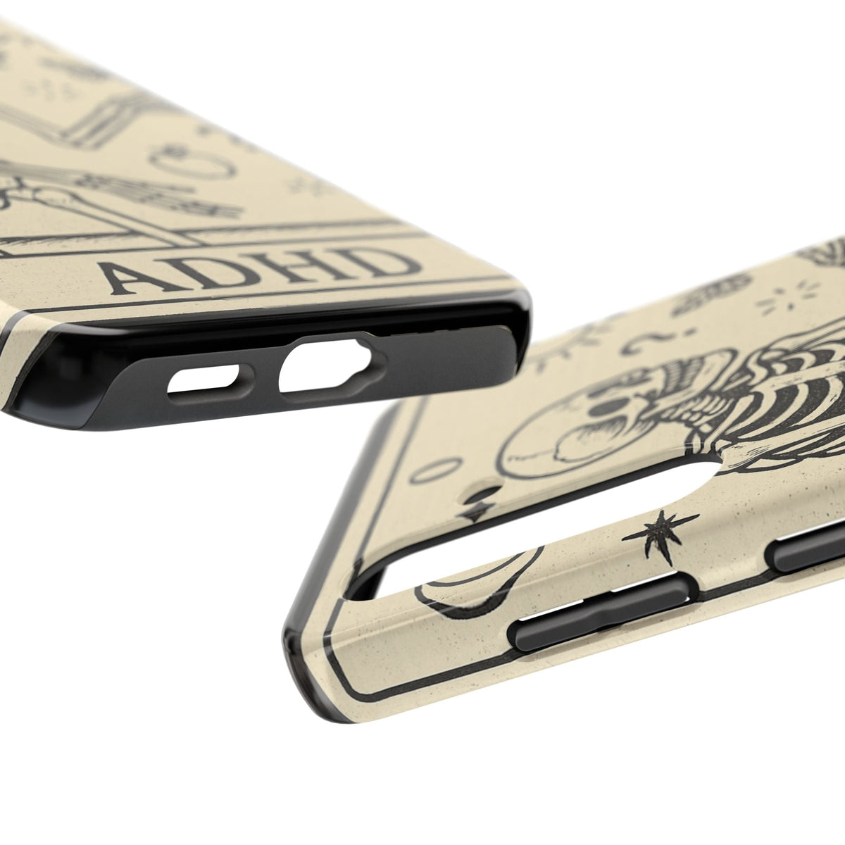Skeleton ADHD Phone Cases, Unique Phone Cover, Funny ADHD Gift, Quirky Skeleton Design, Cool Accessories for Everyone