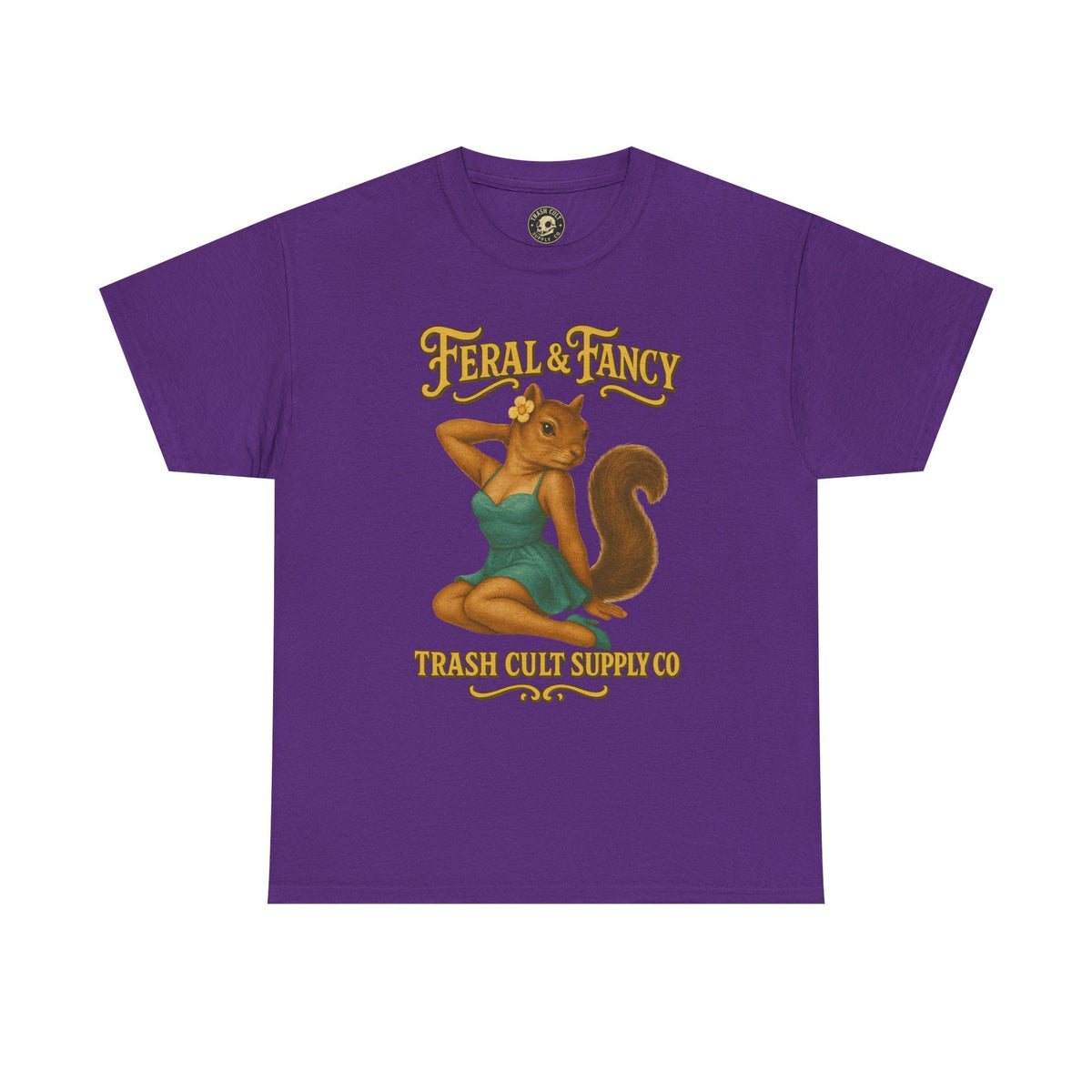 Feral & Fancy Pin-Up Squirrel Shirt – Vintage 1950s Style | Trash Cult Supply Co | Gildan 5000