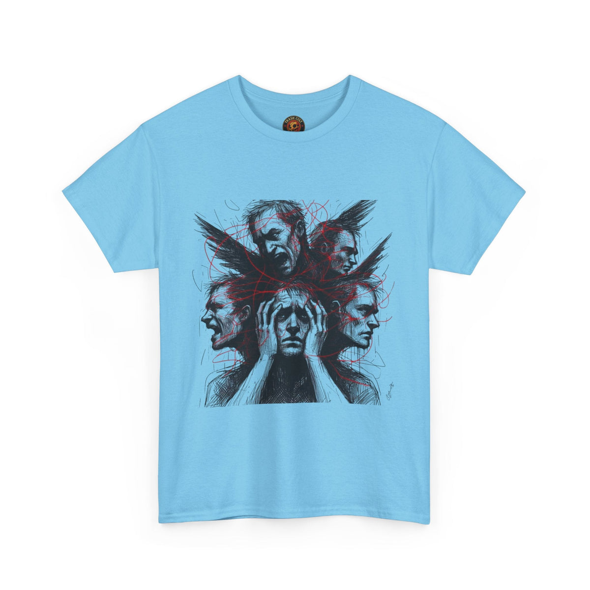 Xian Allen x Trash Cult Shirt – “Loud Inside My Head” | Dark Illustrative Art Tee