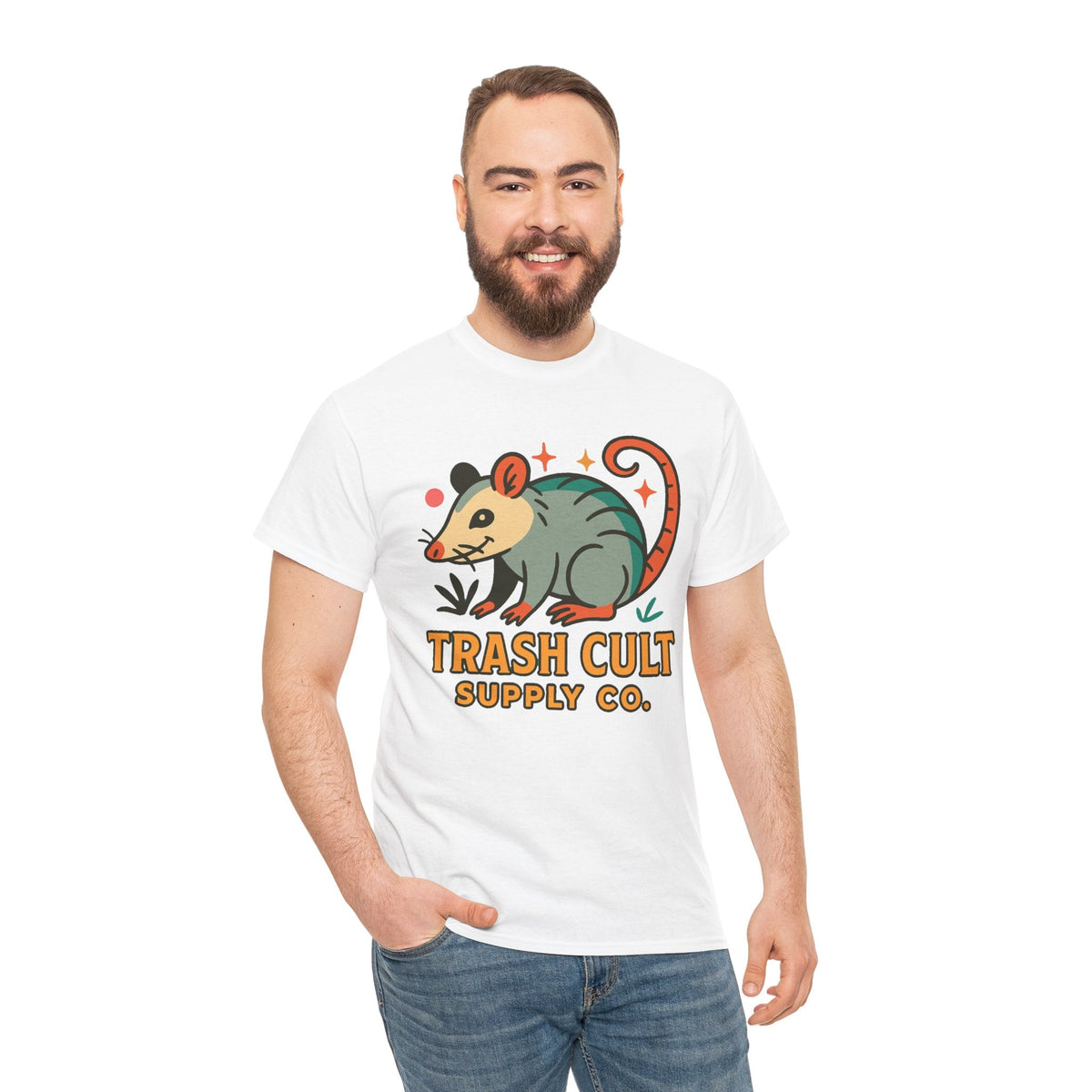 Trash Cult Unisex Cotton Tee, Trendy Apparel, Gift for Nature Lovers, Eco-Friendly Fashion, Unique Graphic Tee, Beach Casual Wear