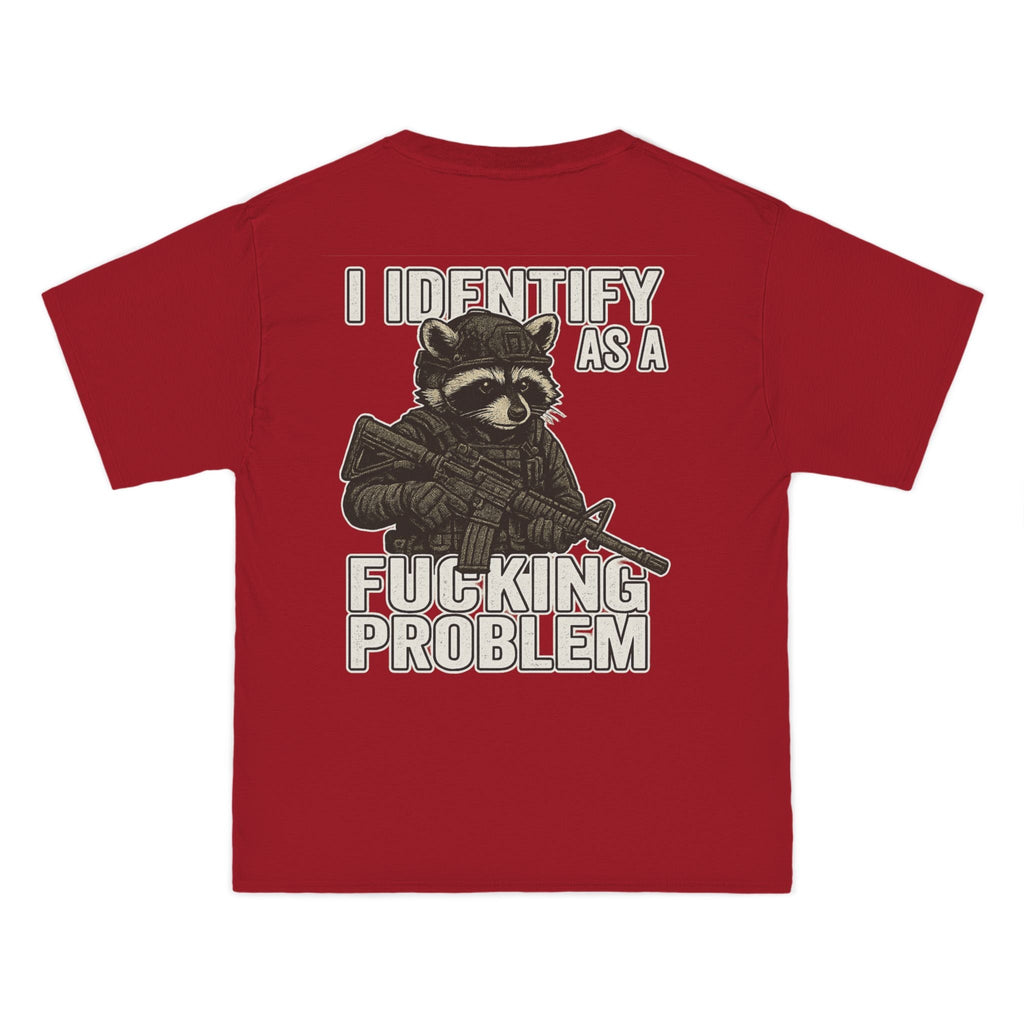 Armed Raccoon “I Identify as a F***ing Problem” T-Shirt – Trash Cult Supply Co.
