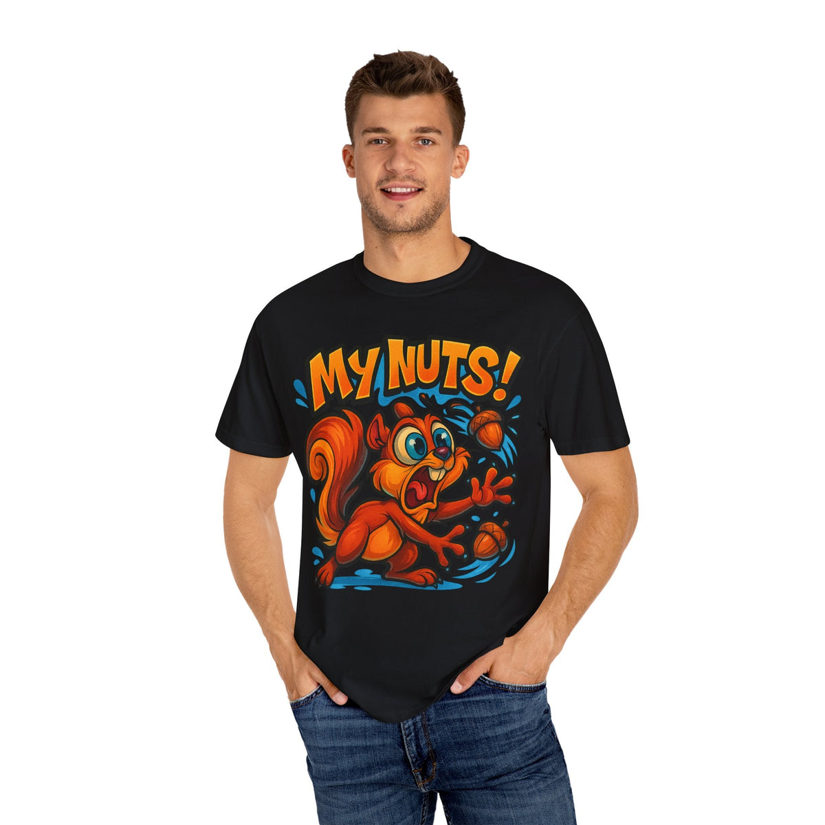 My Nuts! Squirrel Shirt – Funny New School Tattoo Style Tee | Gildan 5000