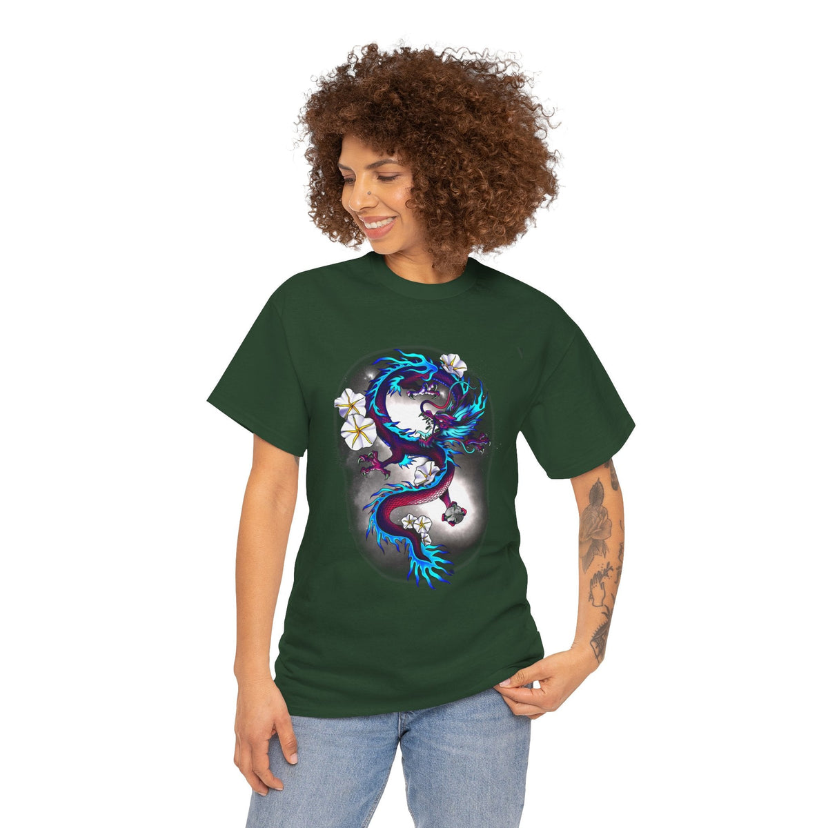 Electric Dragon Tattoo T-Shirt – Lara Davenport x Trash Cult Supply Co. Collab (Gildan 5000)