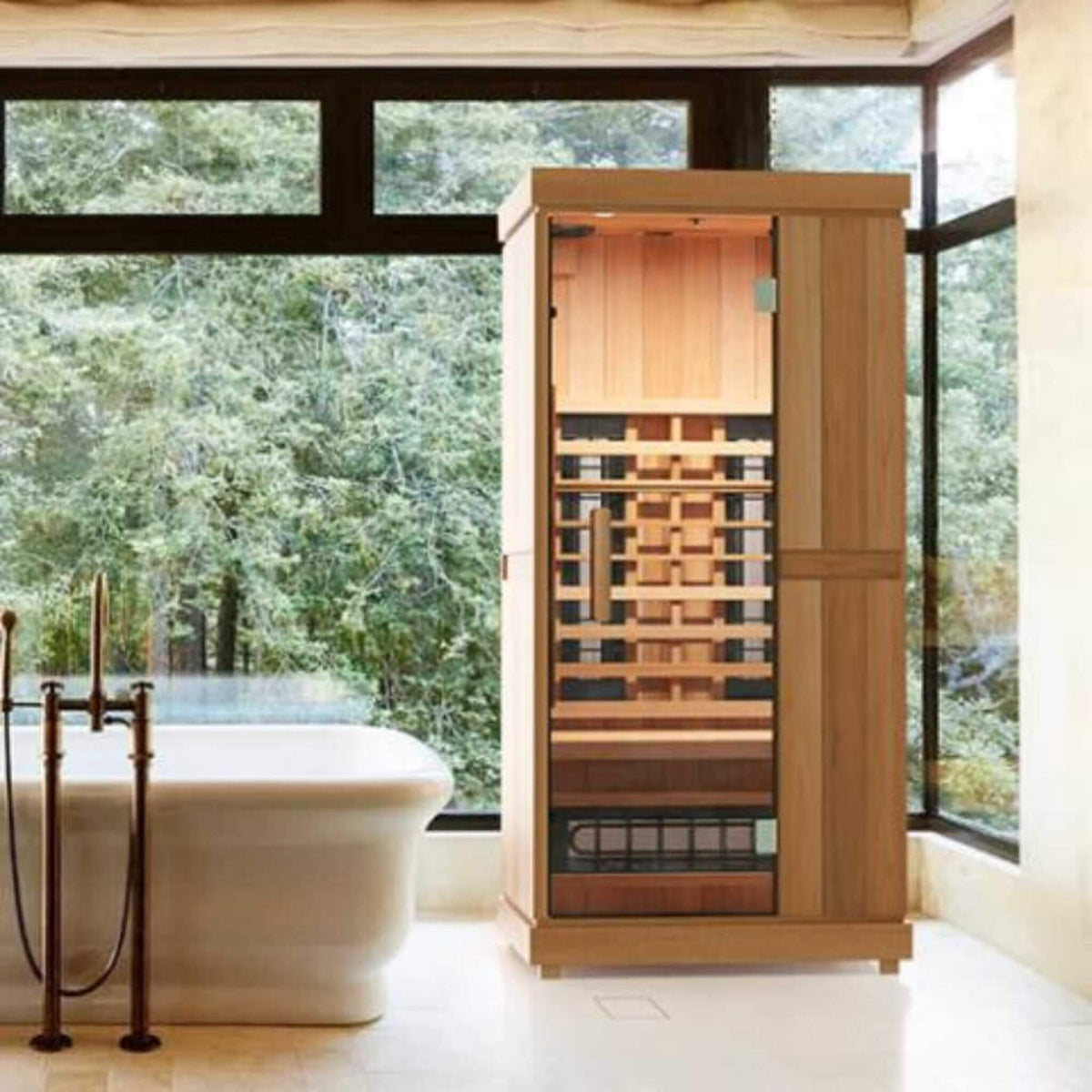 Finnmark FD-1 Full Spectrum 1-Person Home Infrared Sauna With Bluetooth Audio [FD-KN001] (SAK18374)