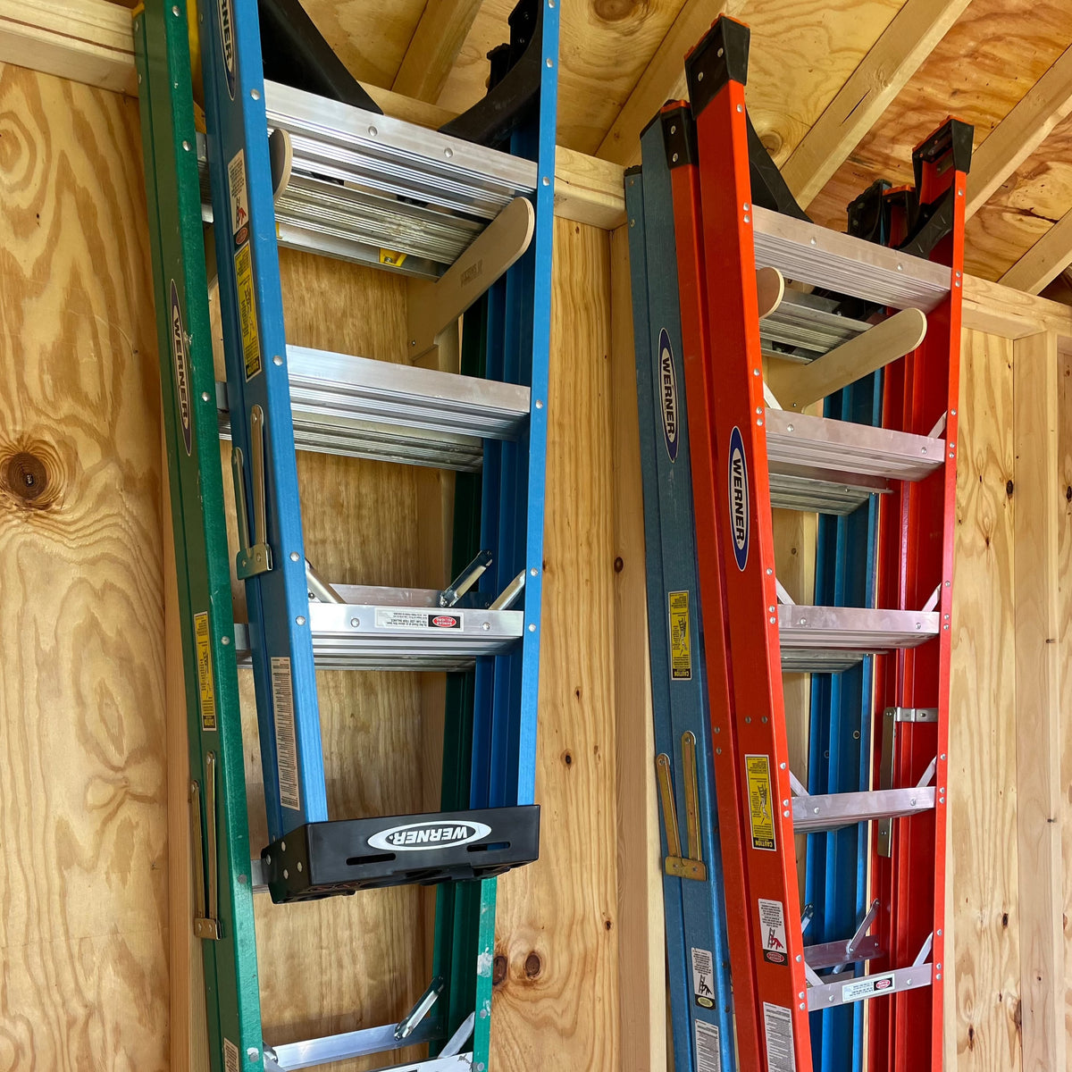 Step Ladder Organizer Rack - Stud Mounted