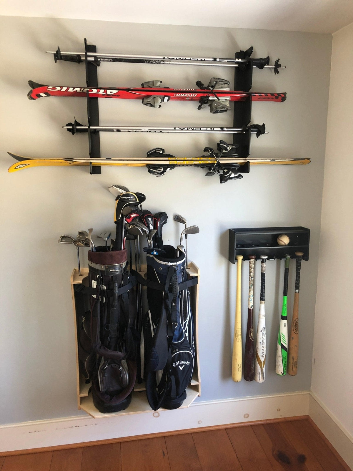 Wall-Mounted Ski Rack